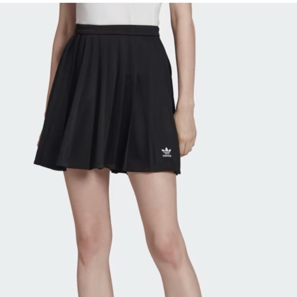 Adidas Original Tennis Skirt Black‎ A-Line Skirt Sz S NWT